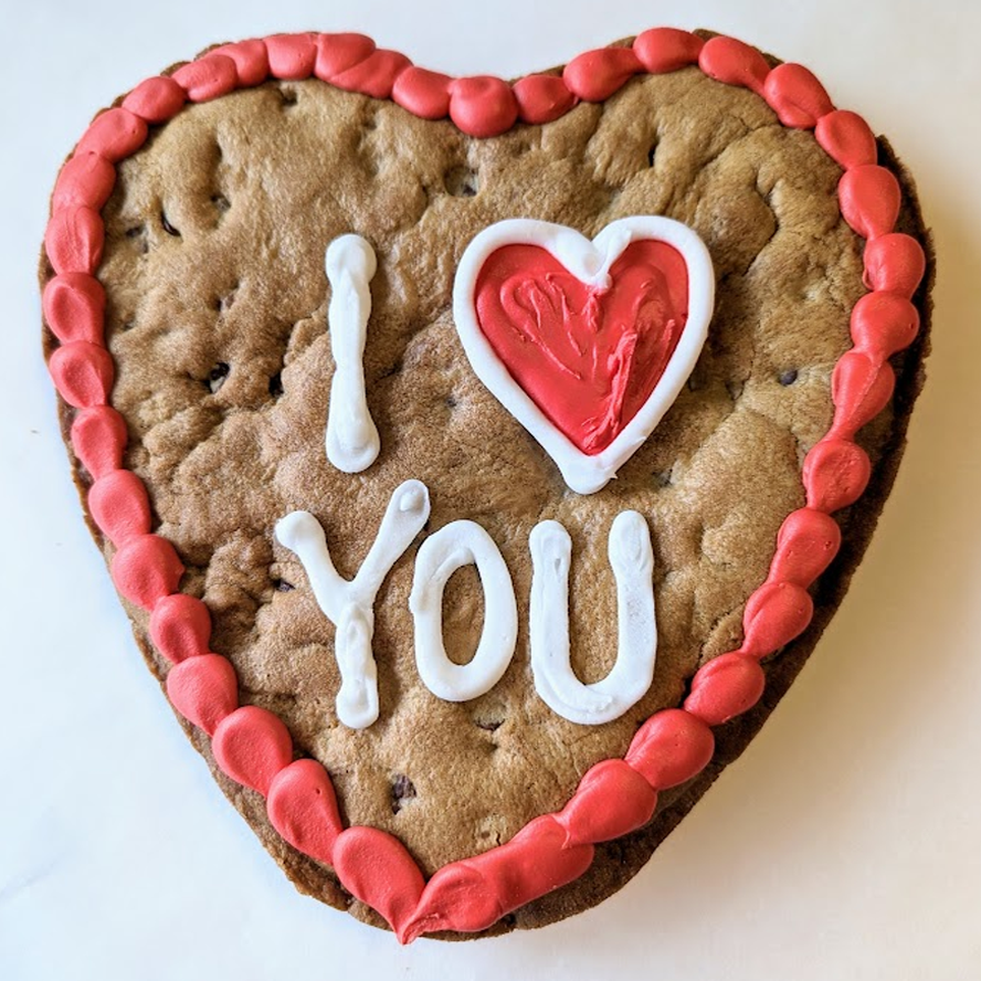 I Love You Heart Shaped Cookie Cake
