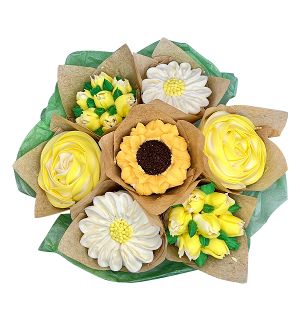 Bouquet of Cupcakes Yellow